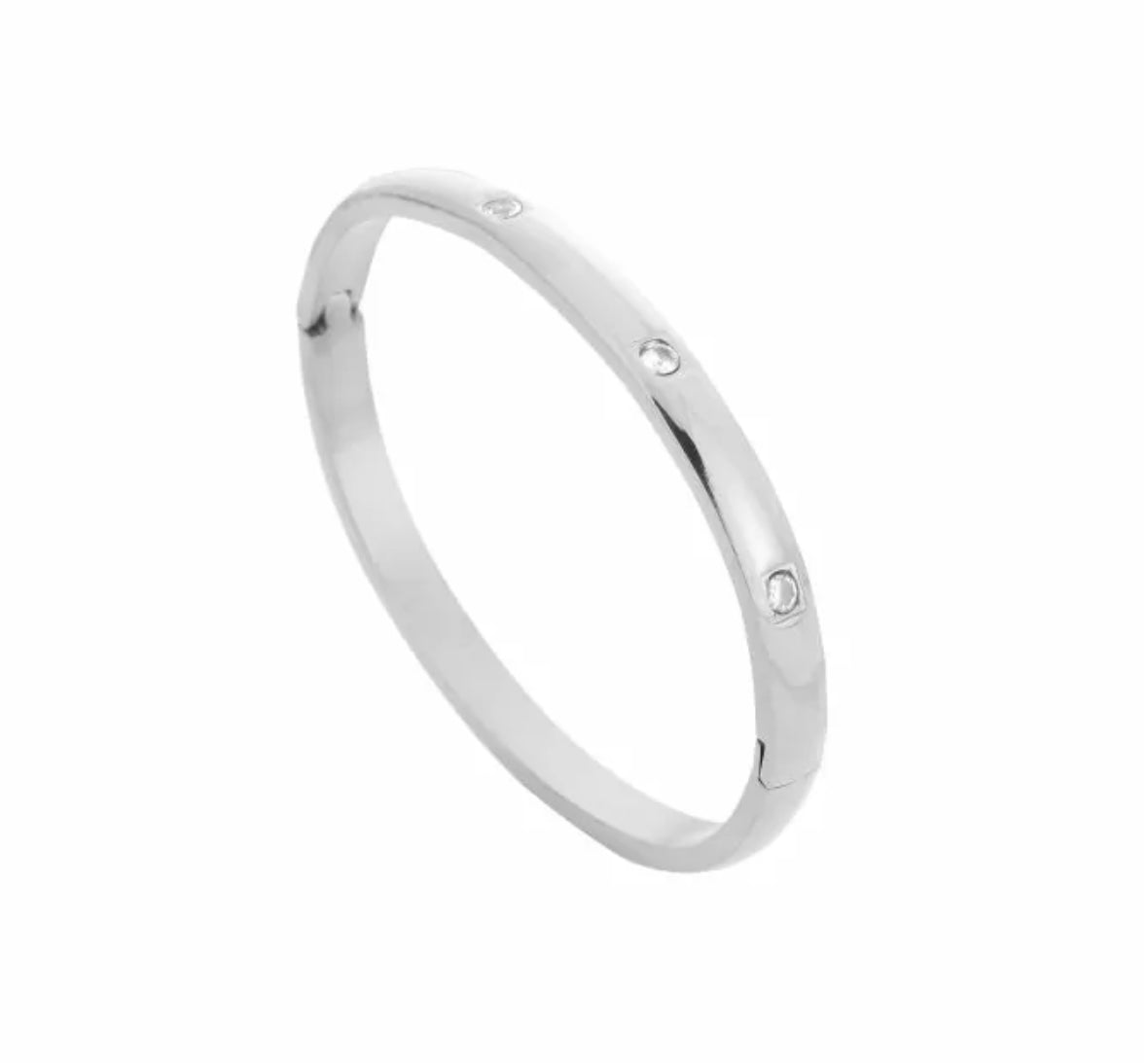 Bangle diamond silver