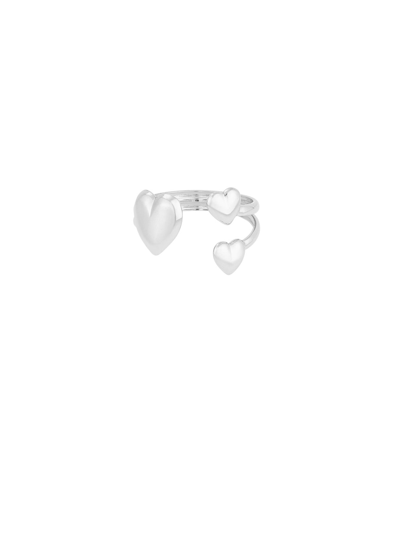Ring triple heart silver