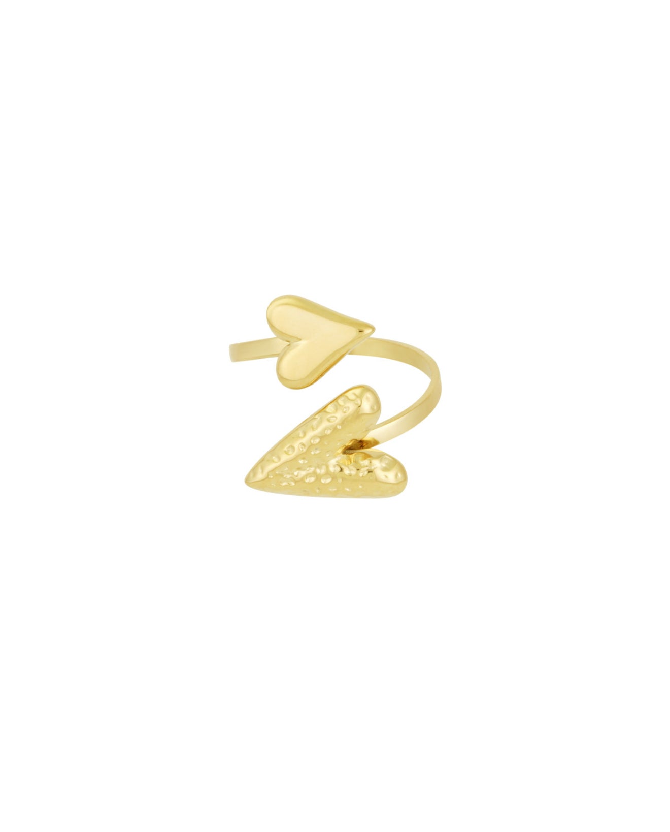 Ring dubbel hart gold