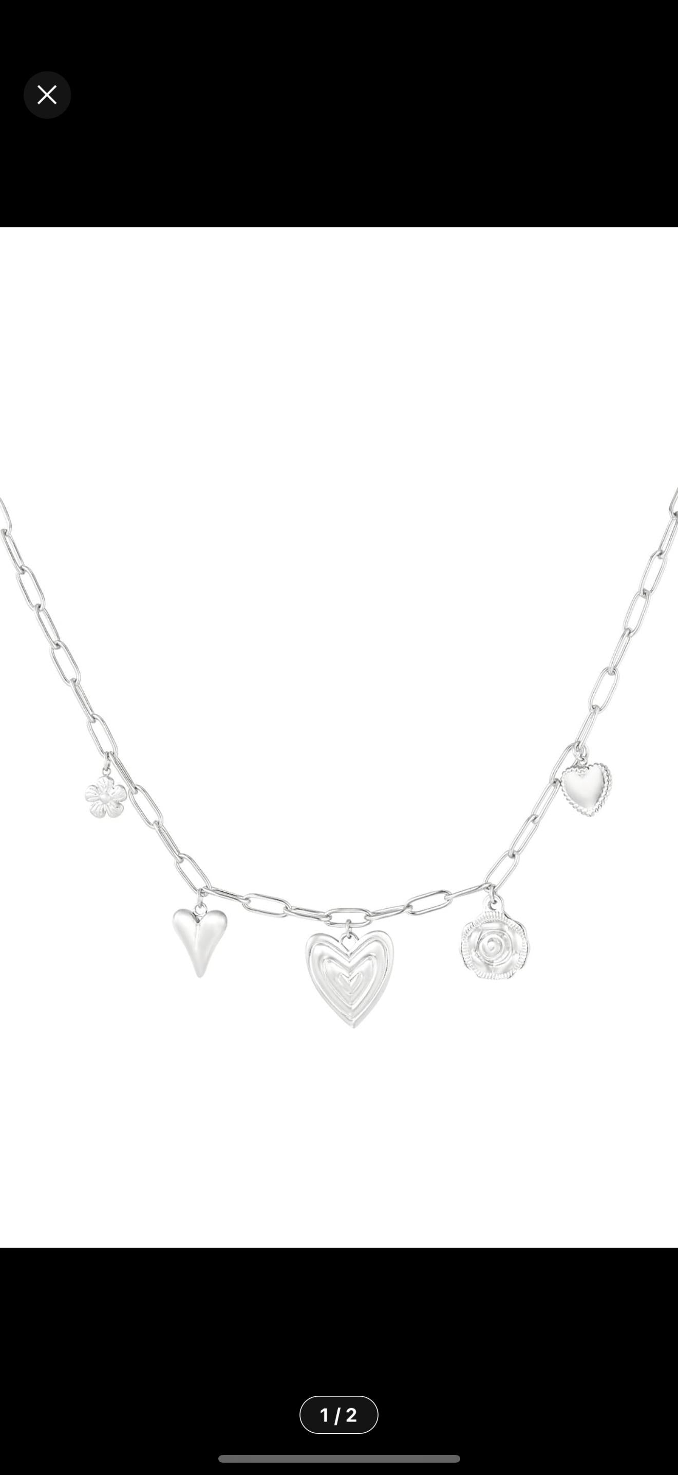 Ketting heartfelt silver