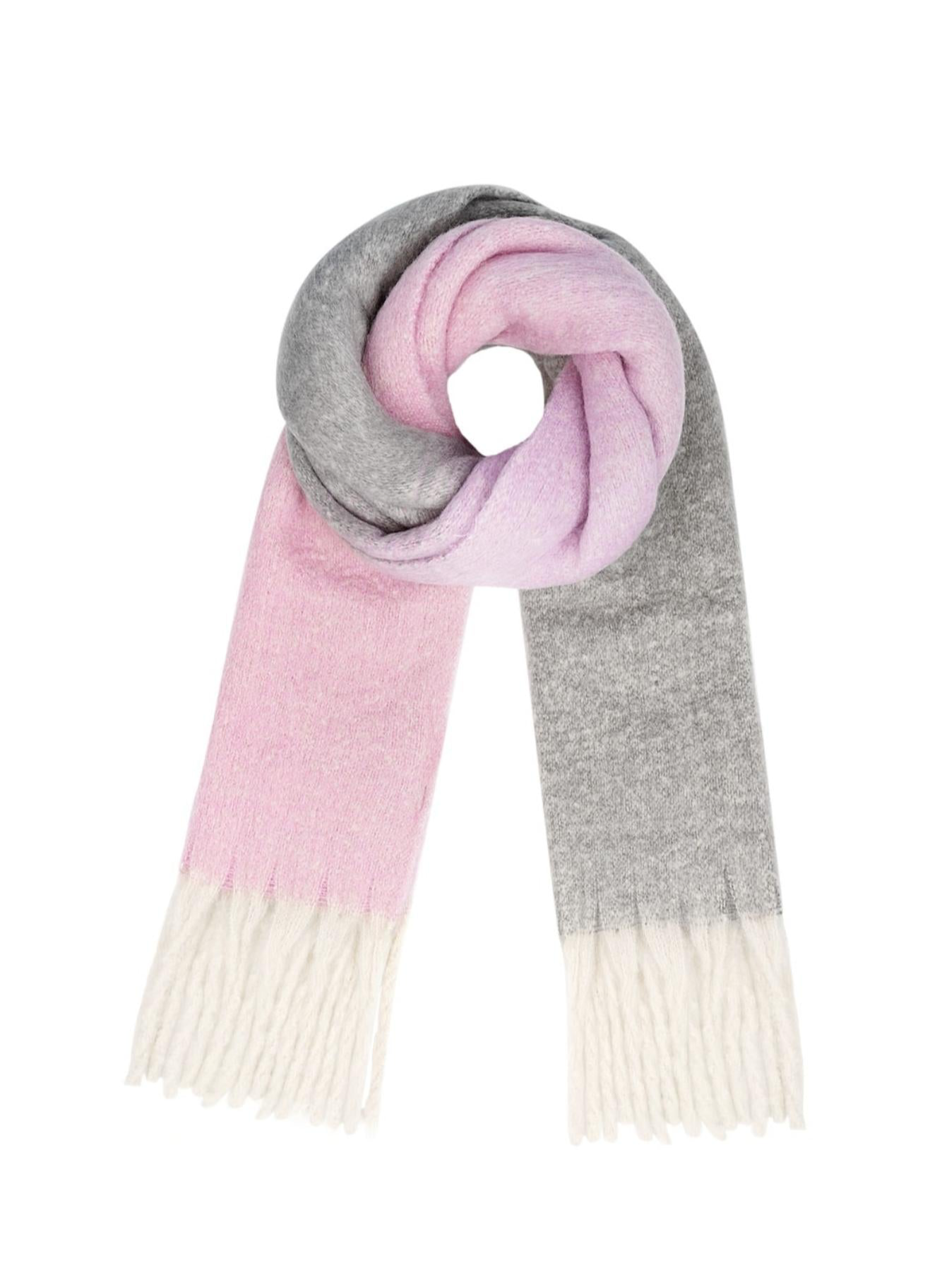 Sjaal roze-grijs