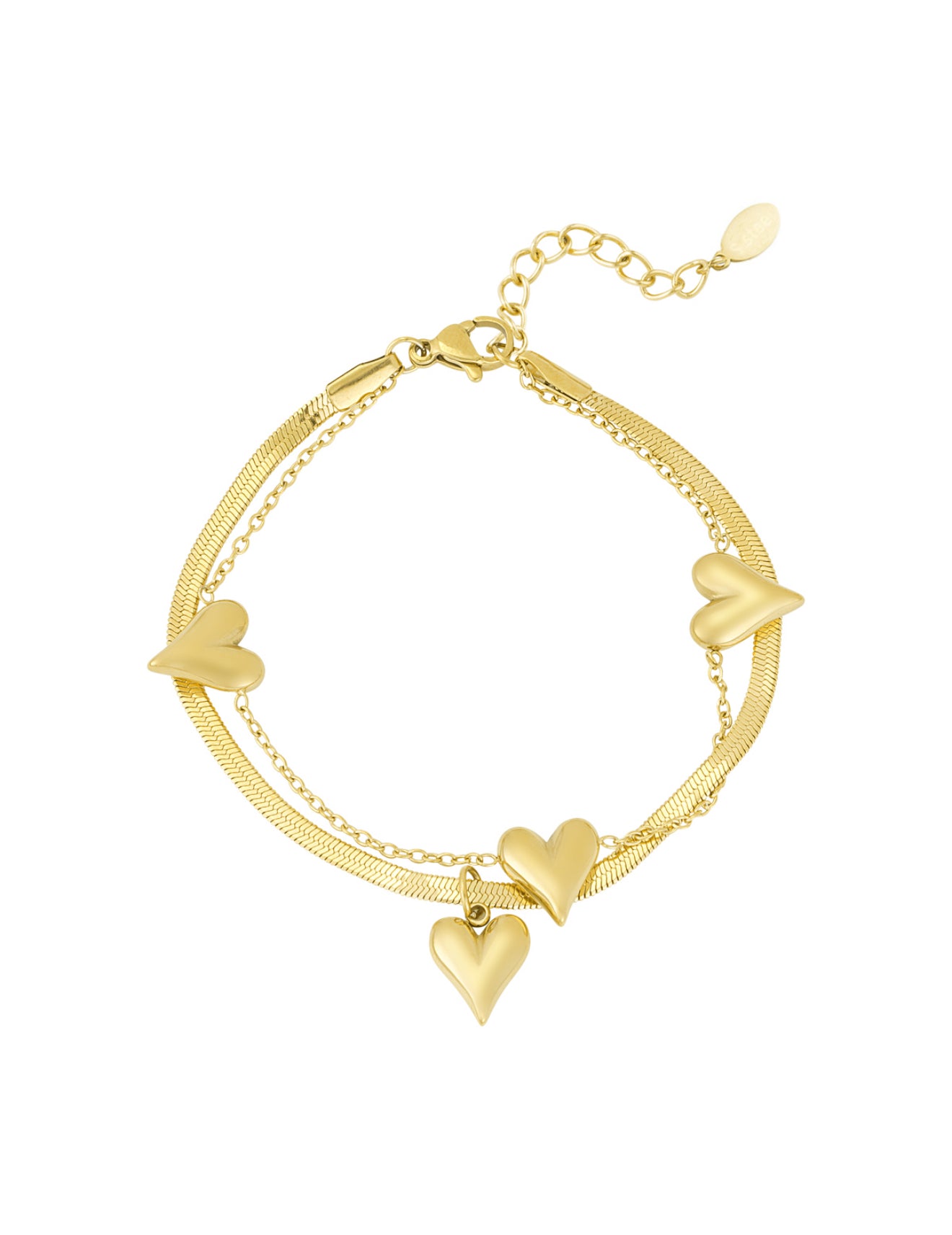 Armband heart to heart gold