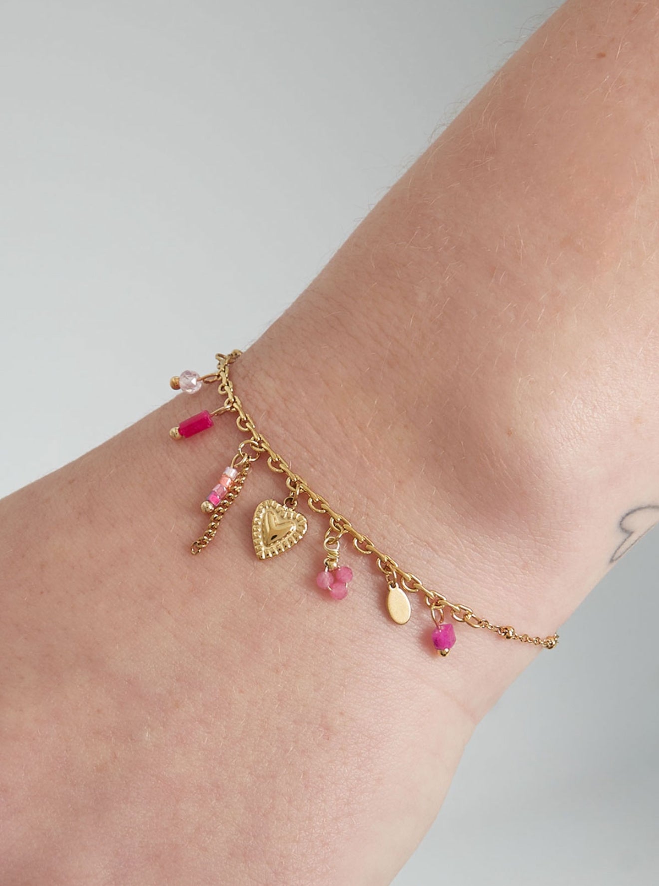 Armband pink fiesta gold