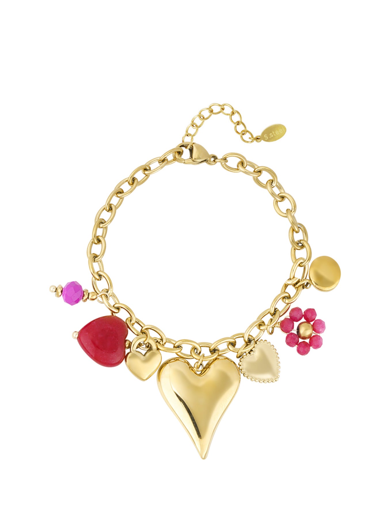 Armband hearts bedel gold