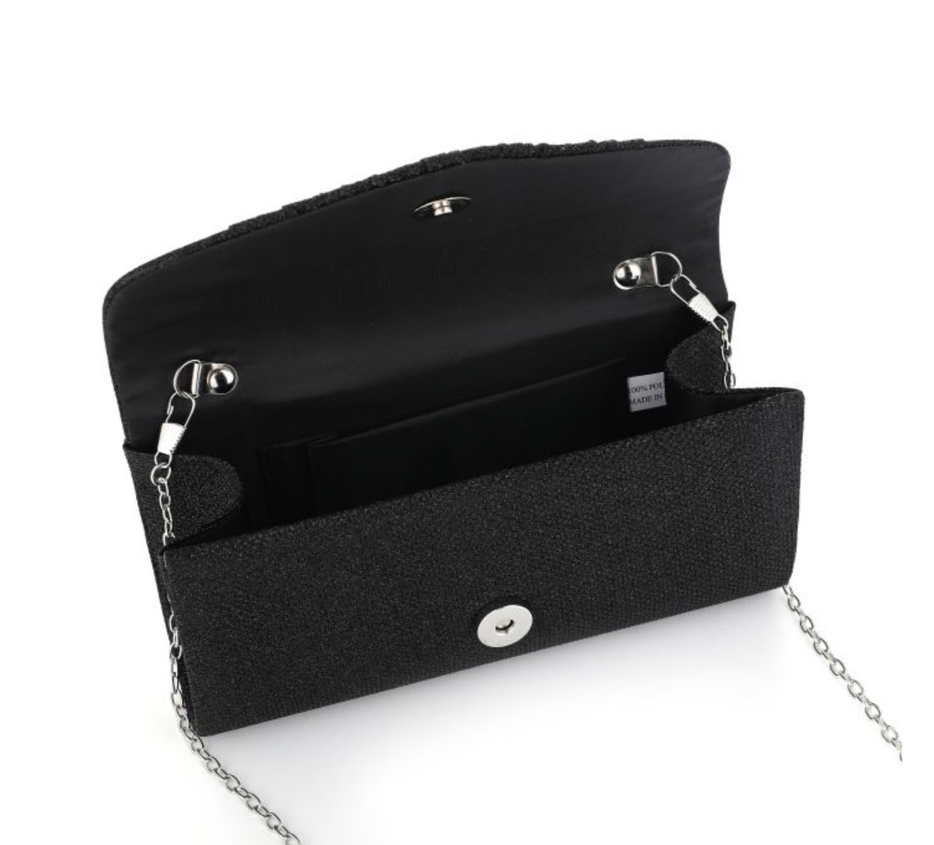 Glitter tas zwart
