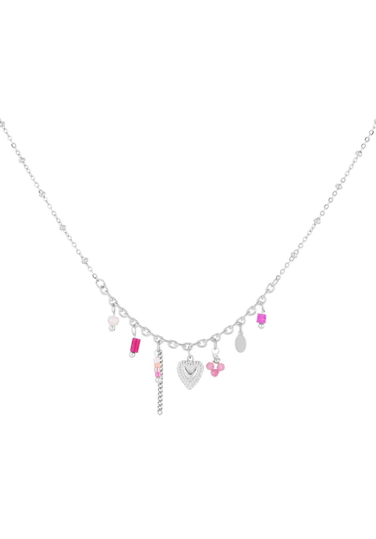 Ketting pink fiesta silver