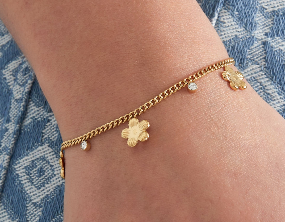 Armband flower gold