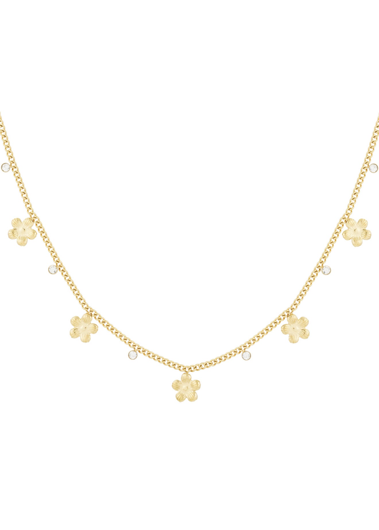 Ketting flower gold