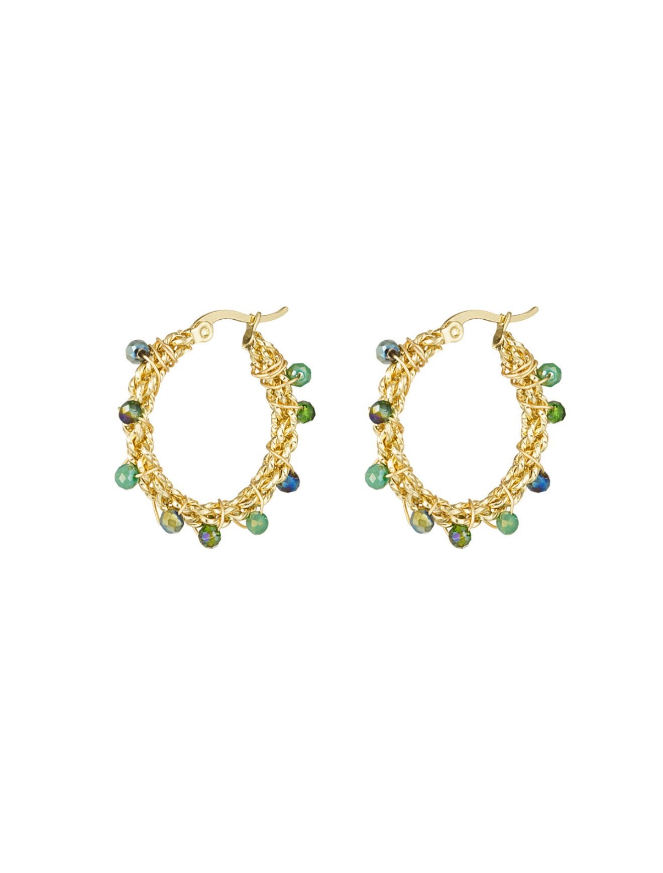 Oorbellen bright bead groen