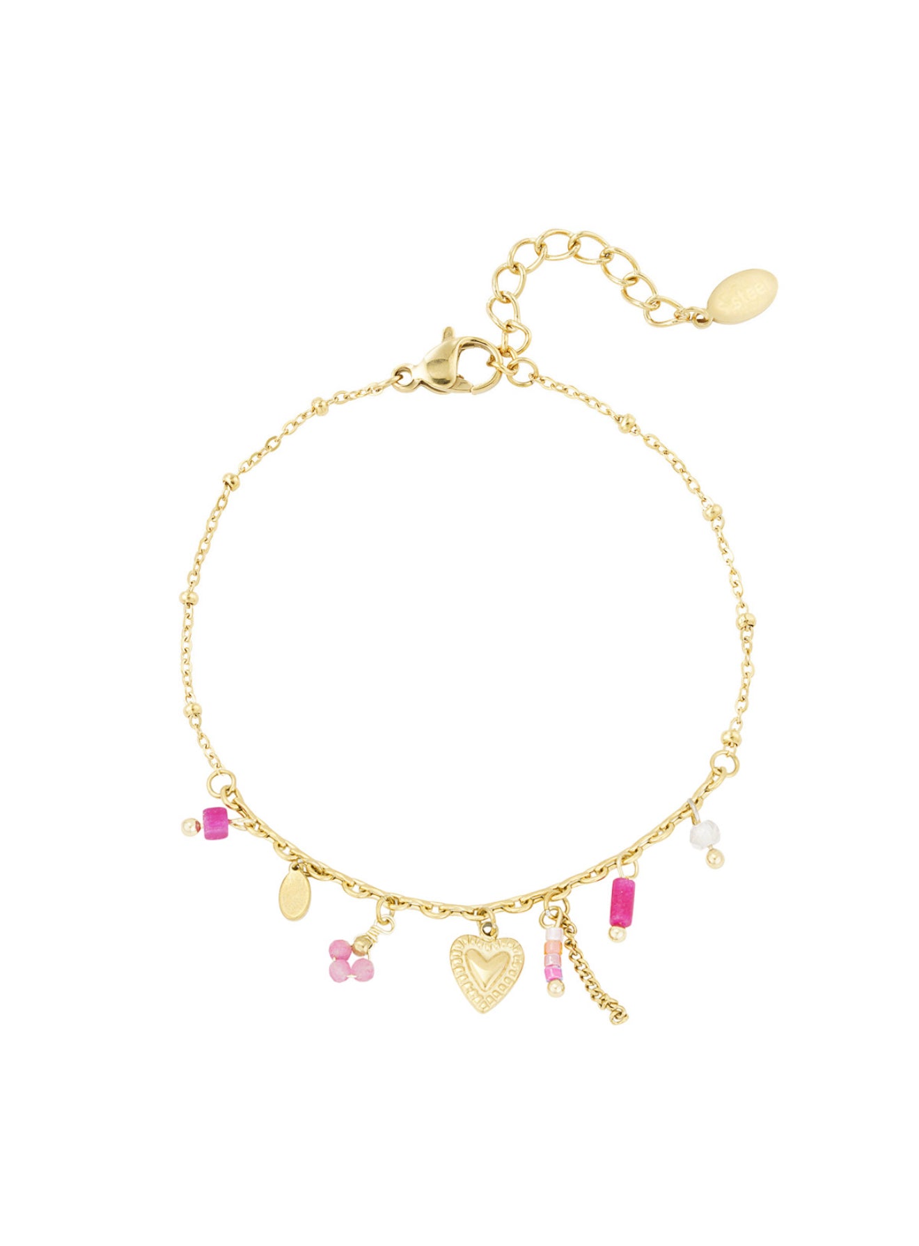Armband pink fiesta gold