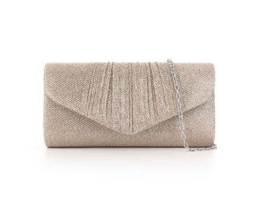 Glitter tas  champagne