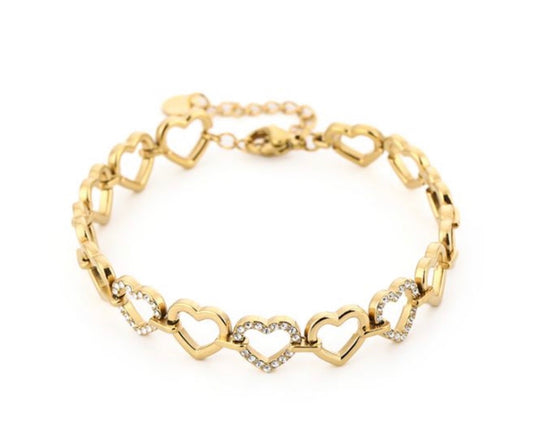 Armband liv hearts gold
