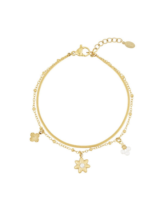 Armband flower gold