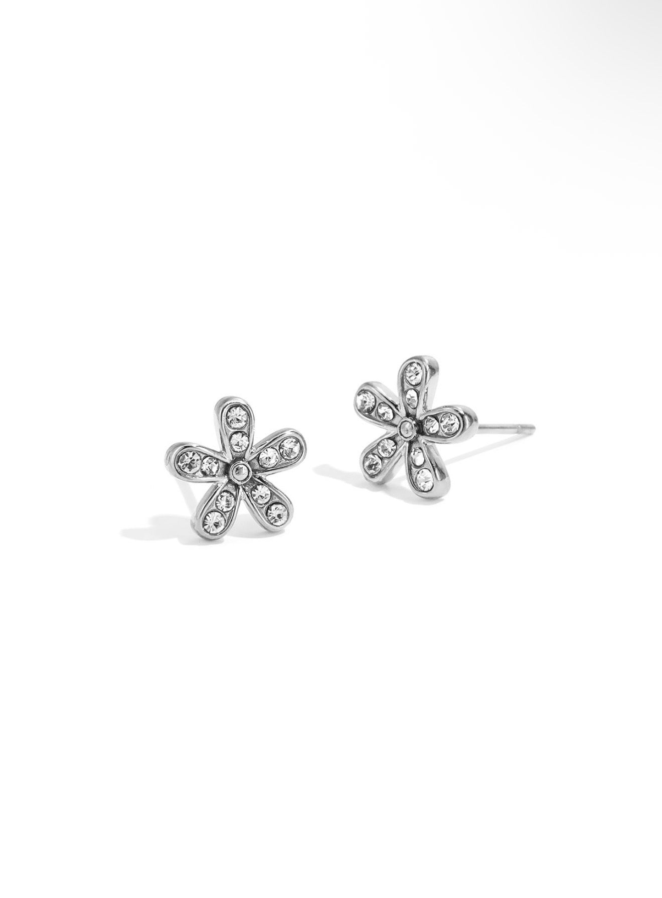 Oorbel flower silver