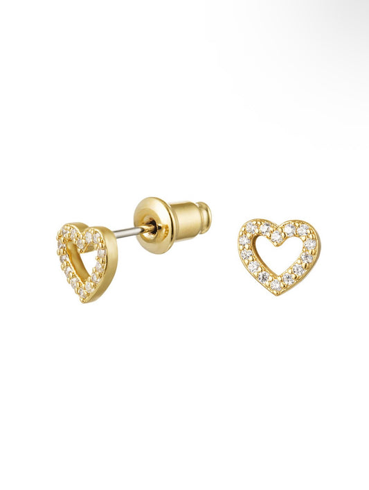Oorbel heart gold
